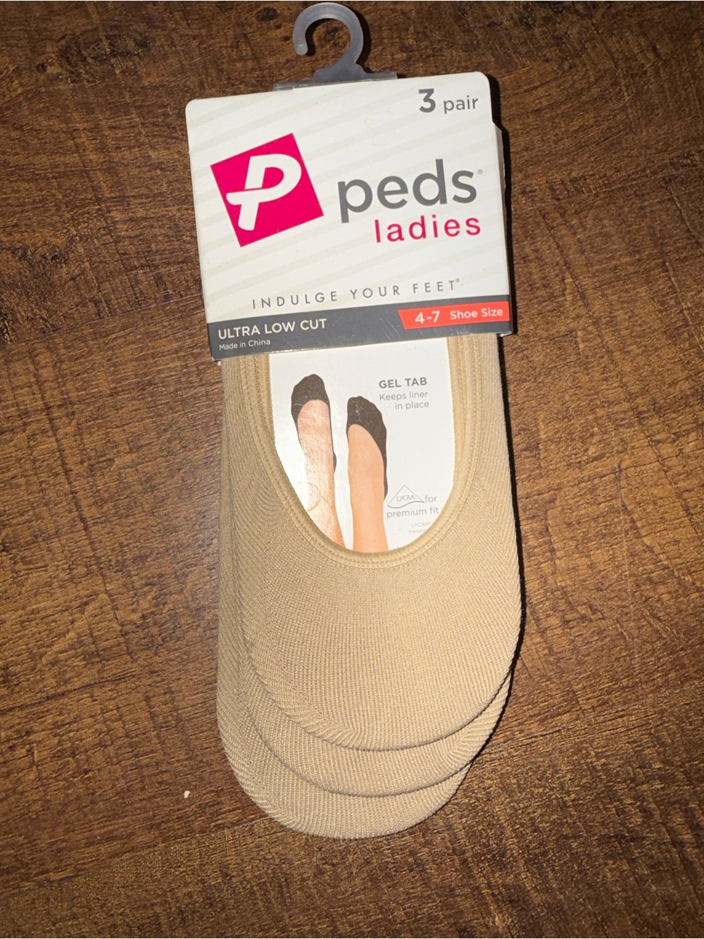 Peds Ladies Ultra Low Cut No-Show Liner - Nude (3 Pair)